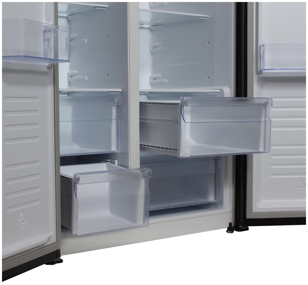 Холодильник "Hyundai" CS5003F черное стекло