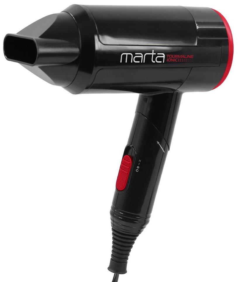 Фен "Marta" MT-1265 черный коралл