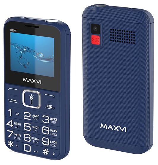 Телефон мобильный "Maxvi" B200 Blue