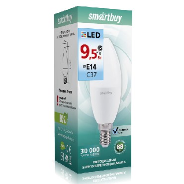 Лампа "Smartbuy" (SBL-C37-9_5-40K-E14) 9.5W/4000/E14