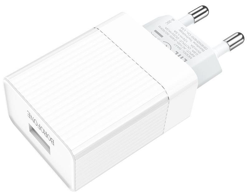 СЗУ "Borofone" (6931474728296) BA47A Mighty 1USB QC3.0 (белый)