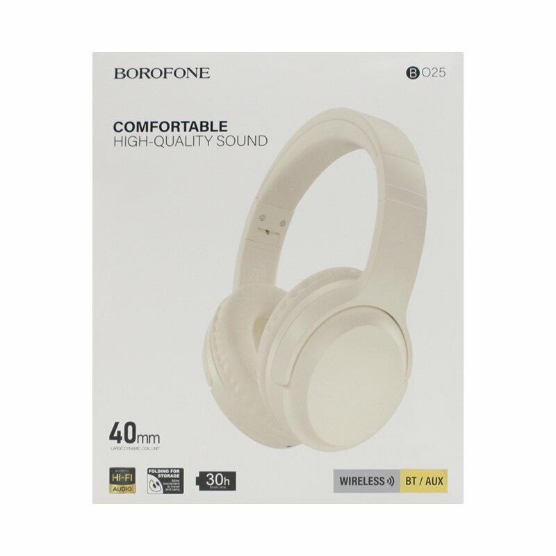 Наушники "Borofone" (6941991105432) BO25 Milky White