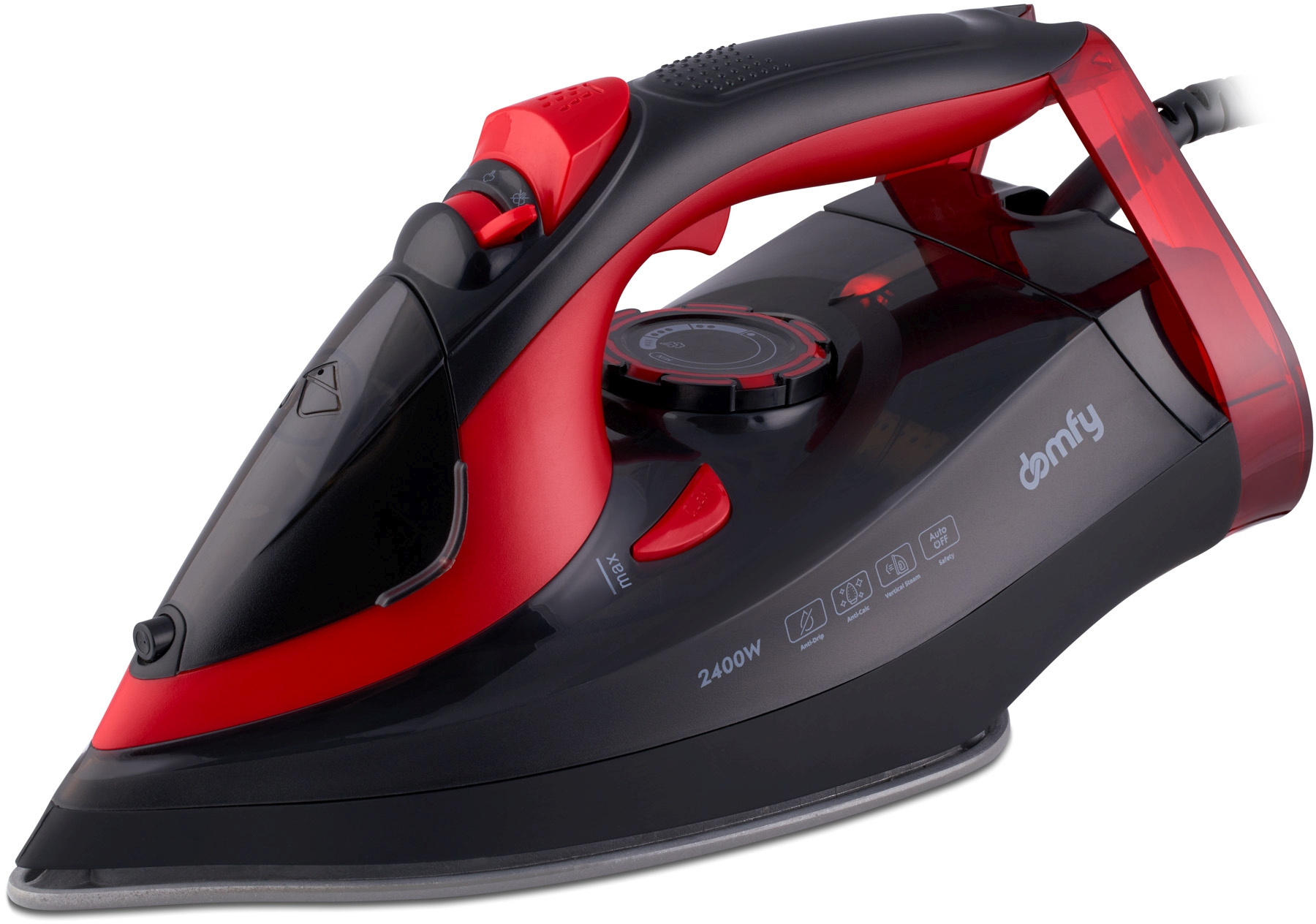 Утюг "Domfy" DSC-EI502 черный/красный