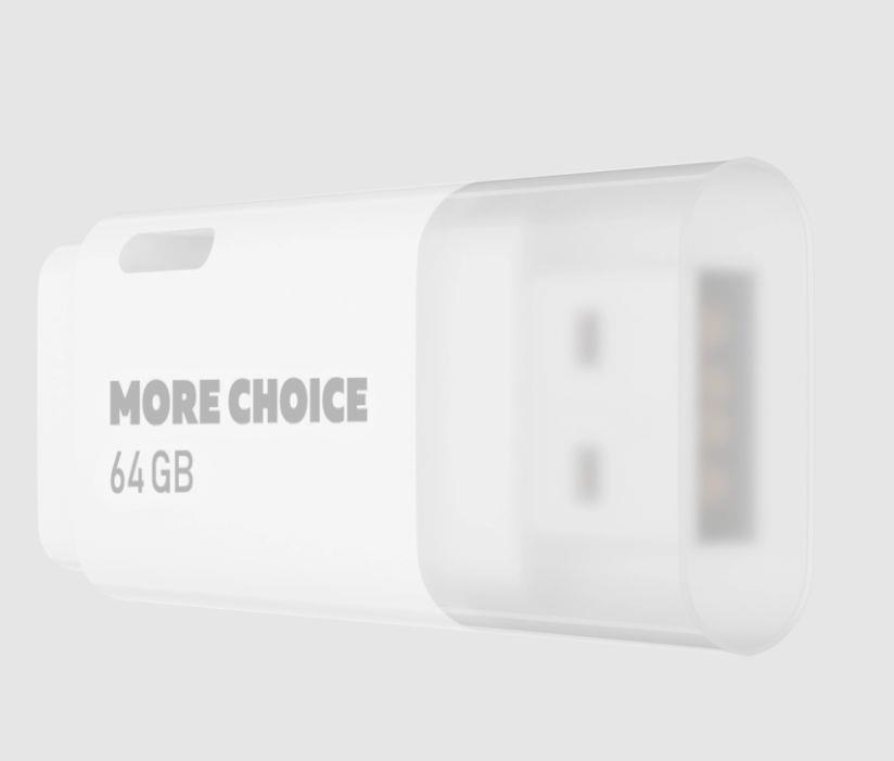 Флеш-диск "MORE CHOICE" (4610196405181) MF64 - белый