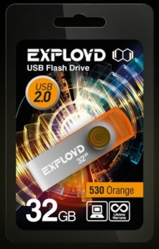 Флеш-диск "Exployd" 32GB 530 оранжевый