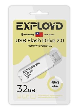 Флеш-диск "Exployd" EX-32GB-650-White
