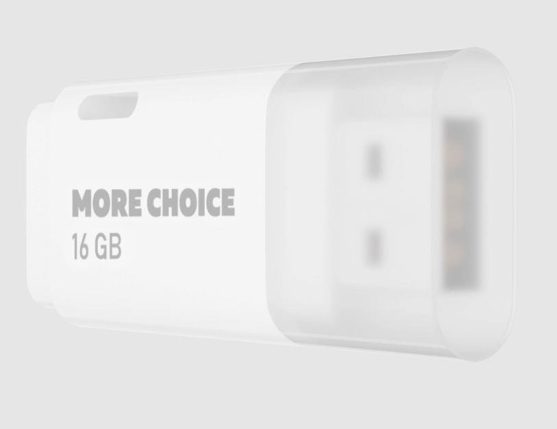 Флеш-диск "MORE CHOICE" (4610196405136) MF16 - белый