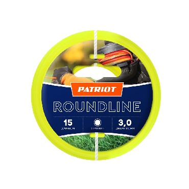 Леска для триммеров "Patriot" 805201019 D 3,0 мм L 15 м (круглая, желтая)