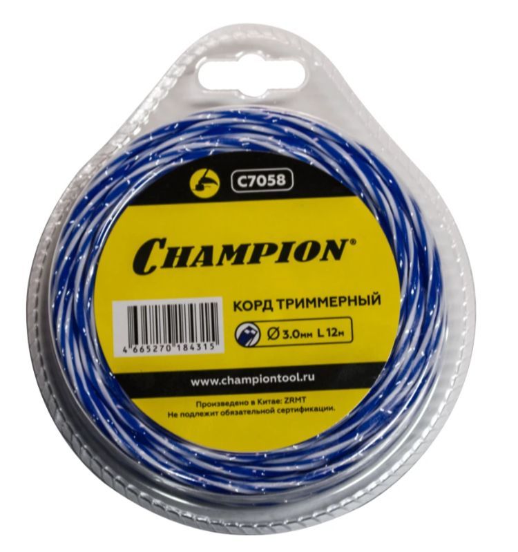 Корд "Champion" C7058 трим.SKY-CUTTER 3.0мм* 12м (витой квадрат)