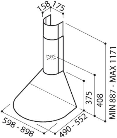 Вытяжка "Elica" Tonda IXF/60