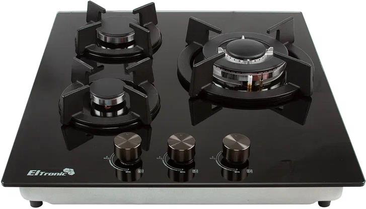 Встраиваемая поверхность "Eltronic" (33-10) 3 конфорки , черный