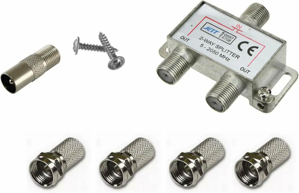 Сплиттер "Сигнал" (6449) 2-WAY 5-2050МГц, с проходом по питанию