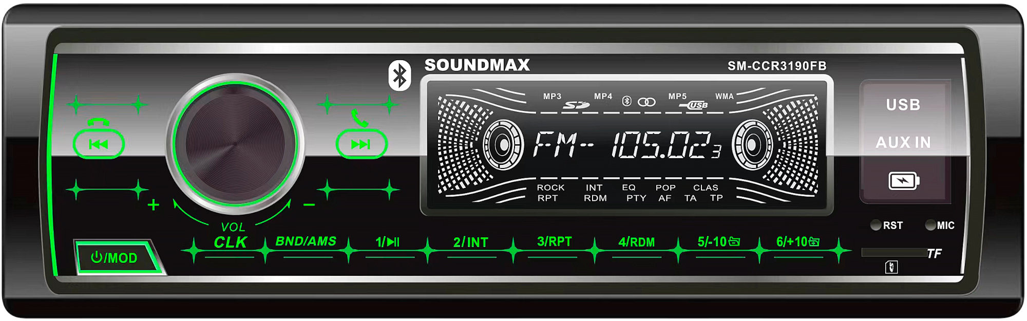 А/магнитола "Soundmax" SM-CCR3190FB