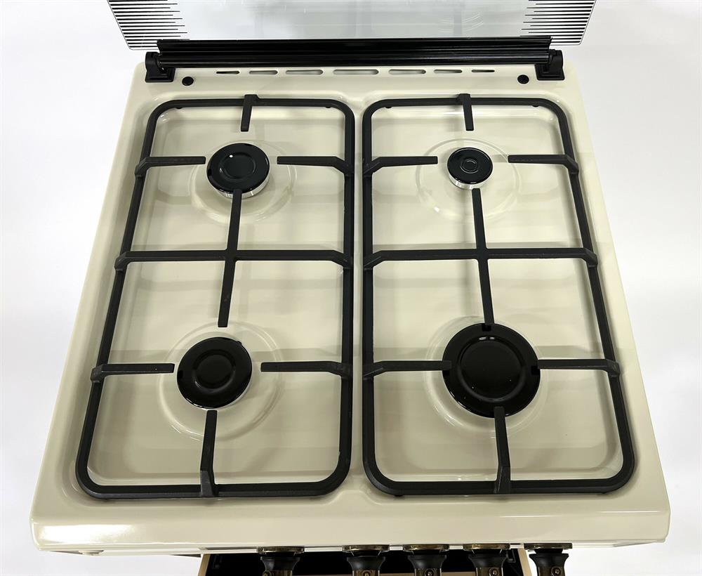 Газовая плита "Vesta" Bergamo VGG10-G Бежевый ГКдух чугунные решетки