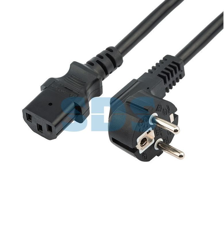 Кабель "Rexant" (11-1121) ШНУР,ВИЛКА УГЛ- ЕВРОРАЗЪЕМ С13, 3X0,75 ММ2, ДЛИНА 1,8 М