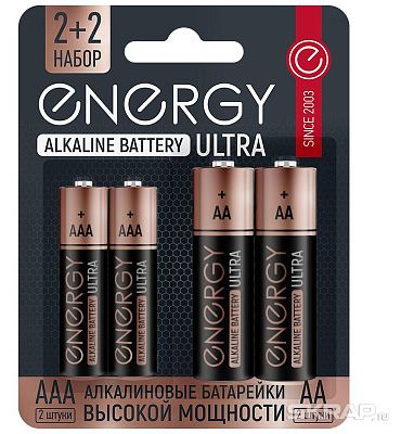 Батарейка "ENERGY" Ultra LR6+LR03/4B (АА+ААА) 104981