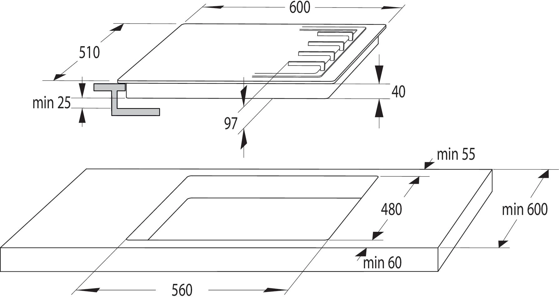 Встраиваемая поверхность "Gorenje" GTW641AKB