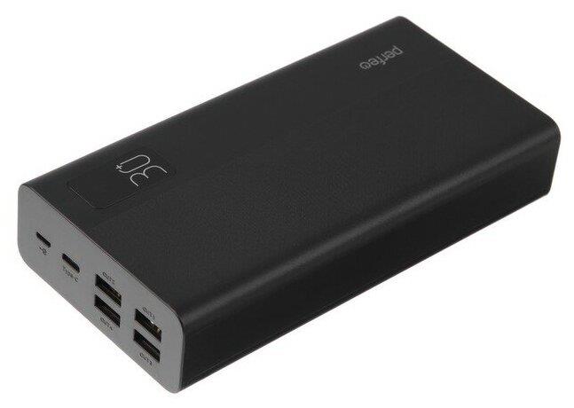 Мобильный аккумулятор "Perfeo" (PF_D0161) MOUNTAINS - 30000 mAh, черный