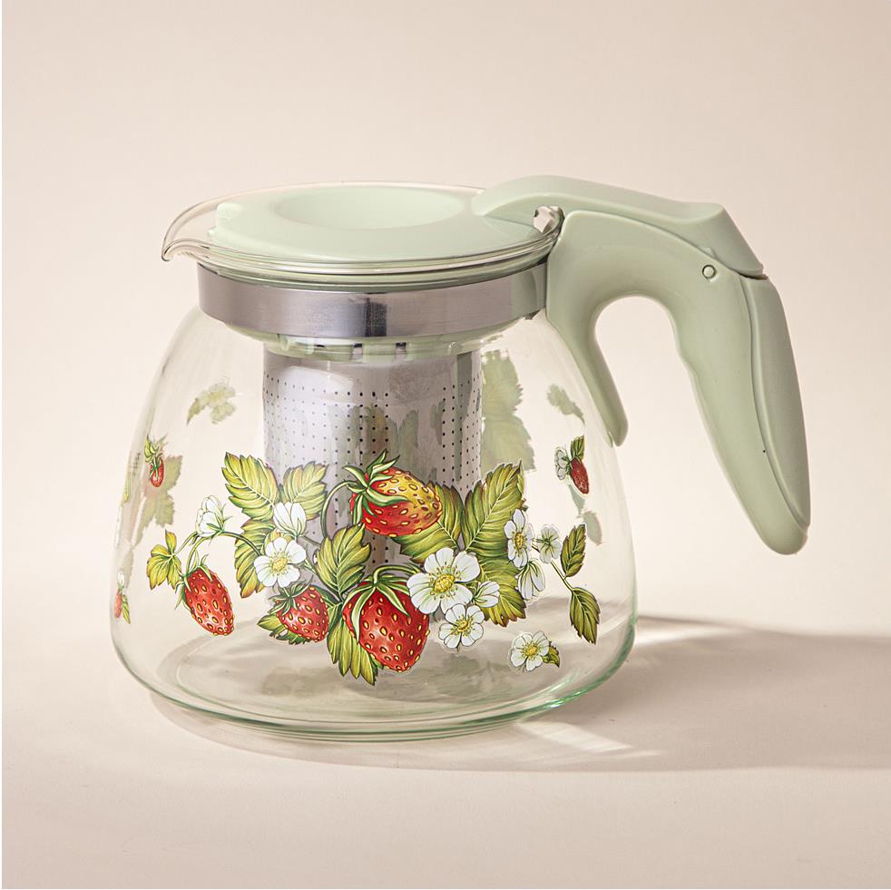 Заварочный чайник "Agness" 885-108 ЗЕМЛЯНИКА 900мл
