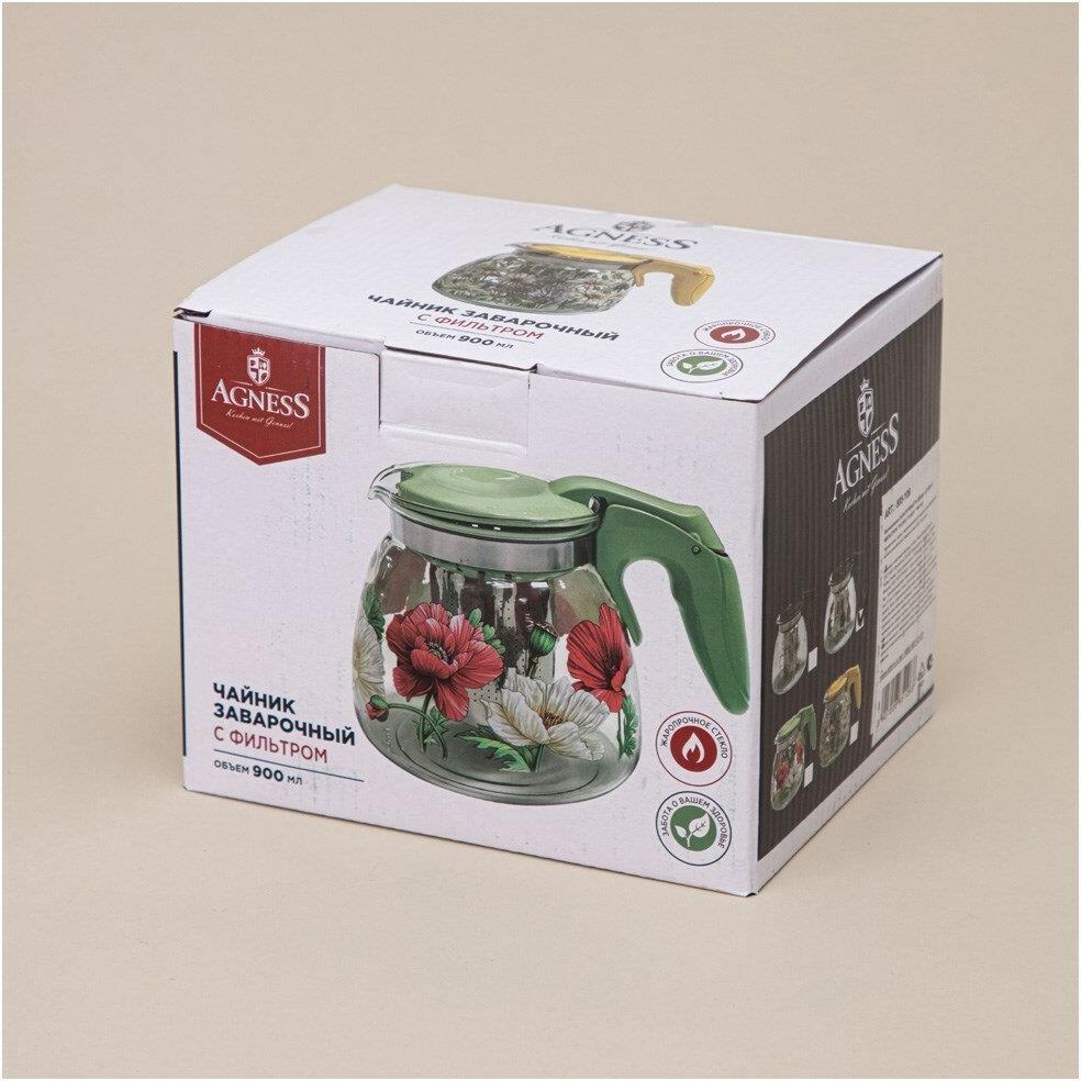 Заварочный чайник "Agness" 885-109 МАКИ 900мл