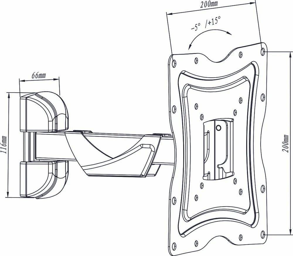 Кронштейн "MD" 3352 черный