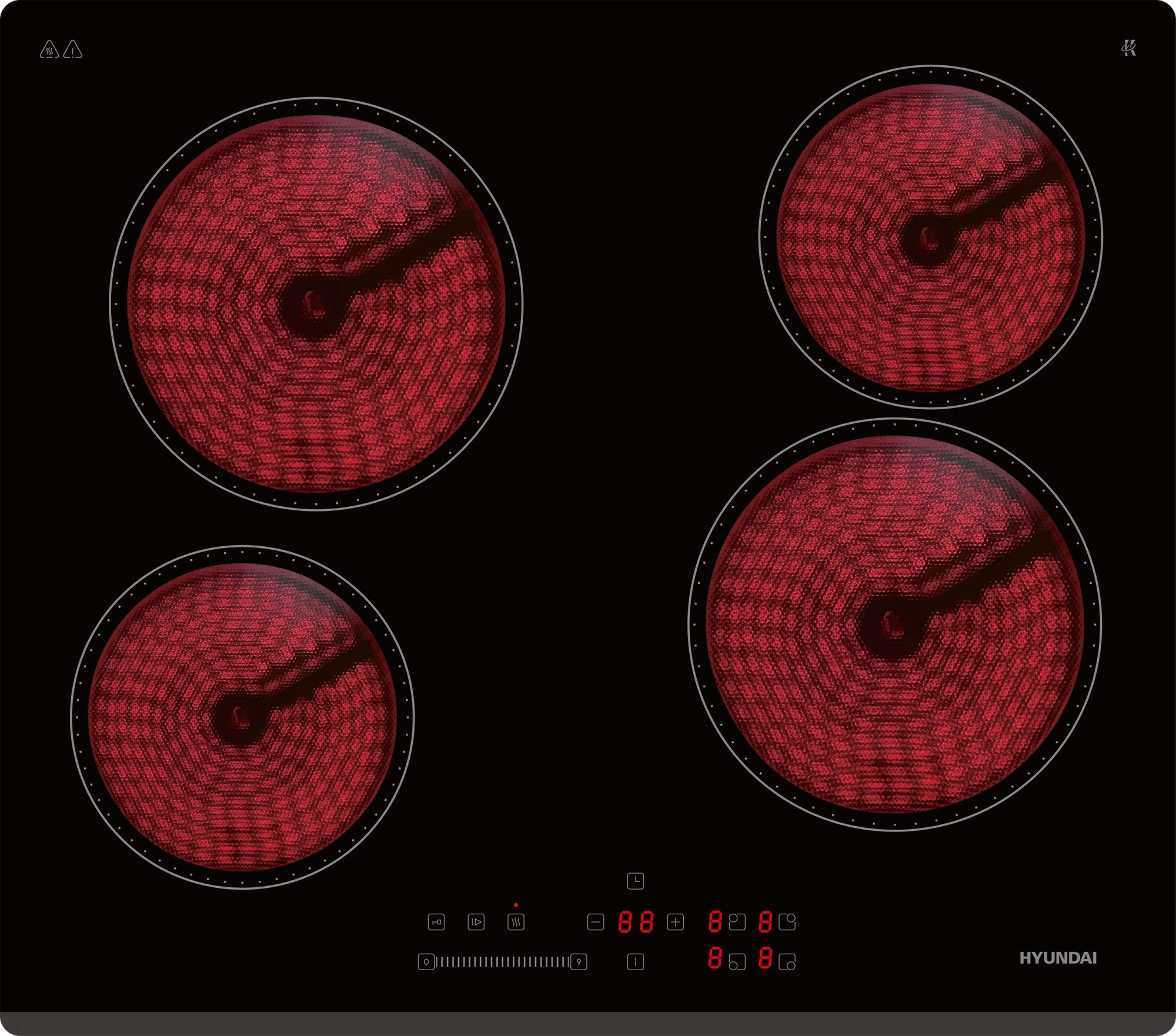 Встраиваемая поверхность "Hyundai" HHE6451BG