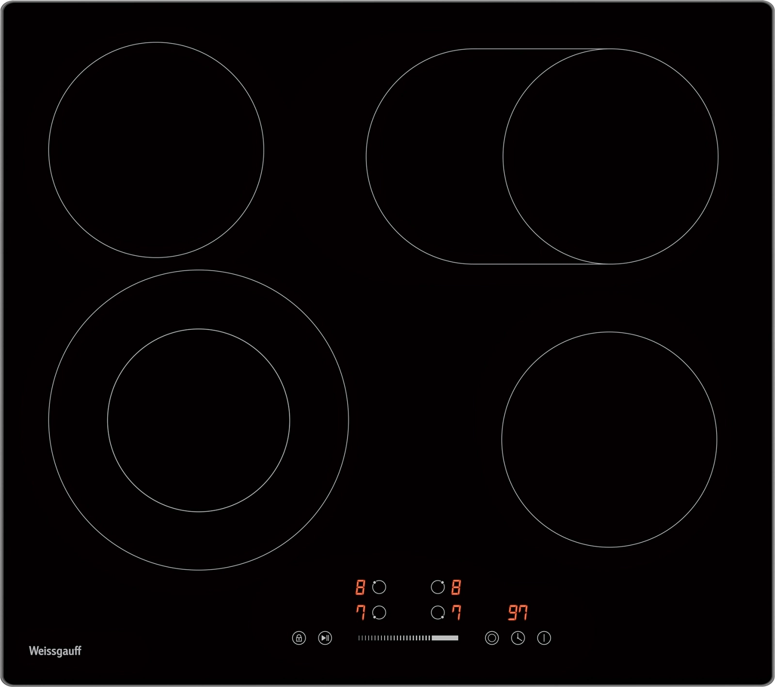 Встраиваемая поверхность "Weissgauff" HV642BSG