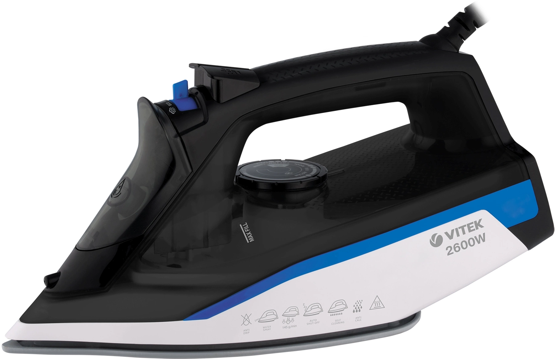 Утюг "Vitek" VT-8329 (MC) черный/белый/синий