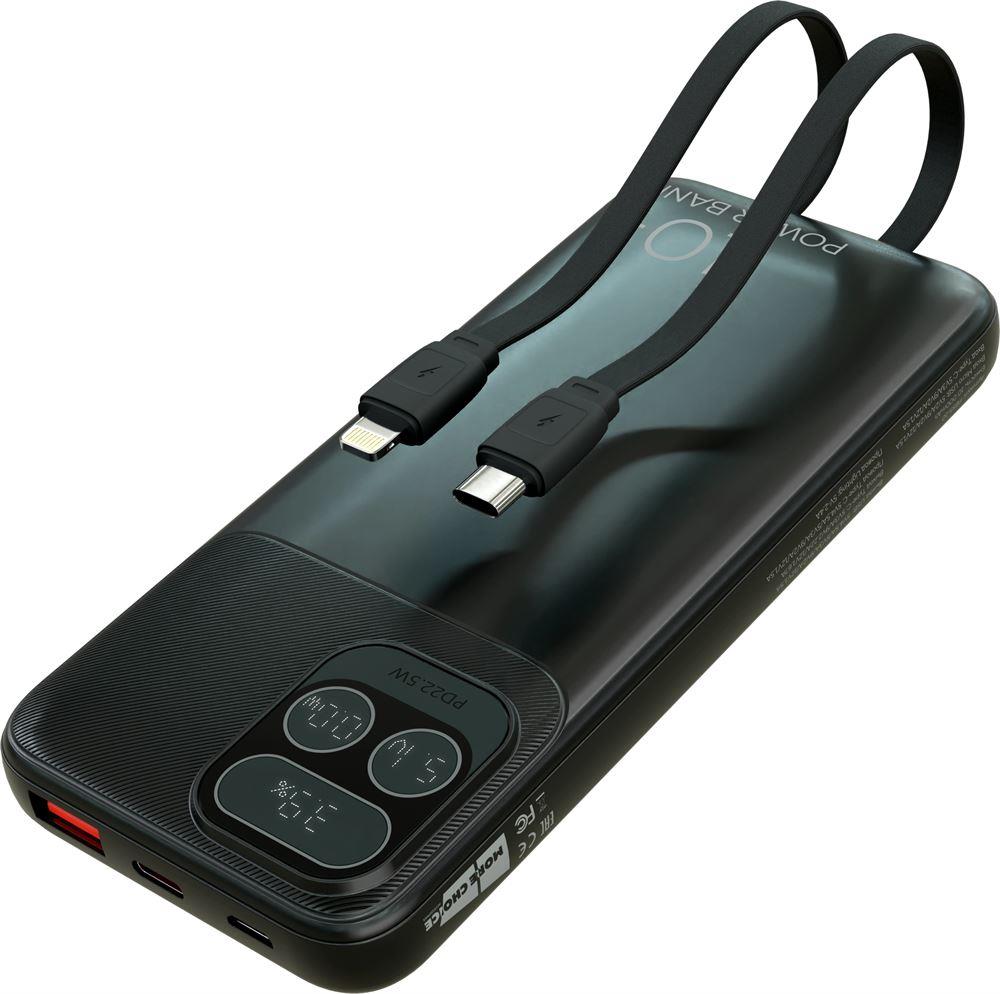 Мобильный аккумулятор "MORE CHOICE" (4620202550590) PB55-10 с кабелем 1USB 3.0A 22.5W PD - 10000mAh