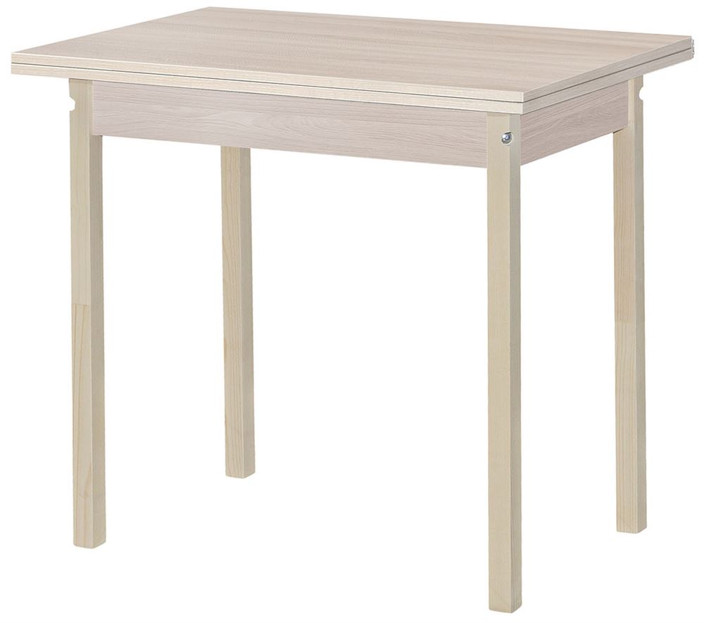 Стол обеденный "Элегия" раскладной ЛДСП ПН (Бесцветный (Лак),Ясень шимо светлый) (1 кор.)