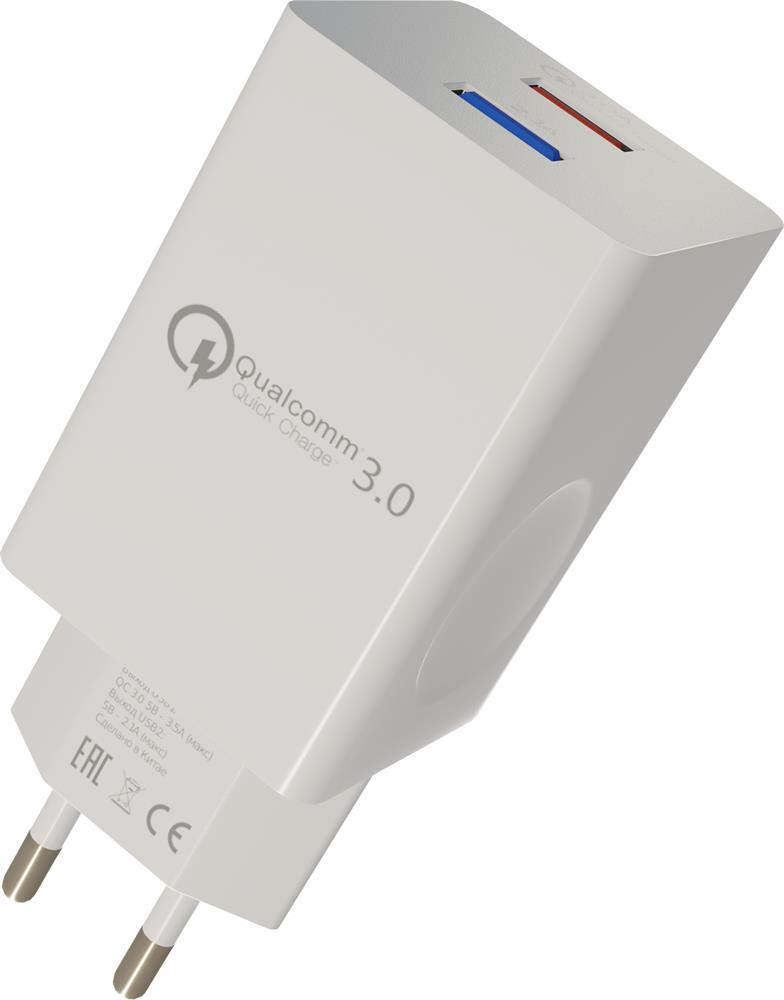 СЗУ "MORE CHOICE" (4620202550286) NC69i 2USB 3.0A QC3.0 быстрая зарядка для Lighting 8-pin Black