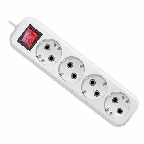 Удлинитель "Defender" (99362) L340 16 А, 4 роз х3м , белый