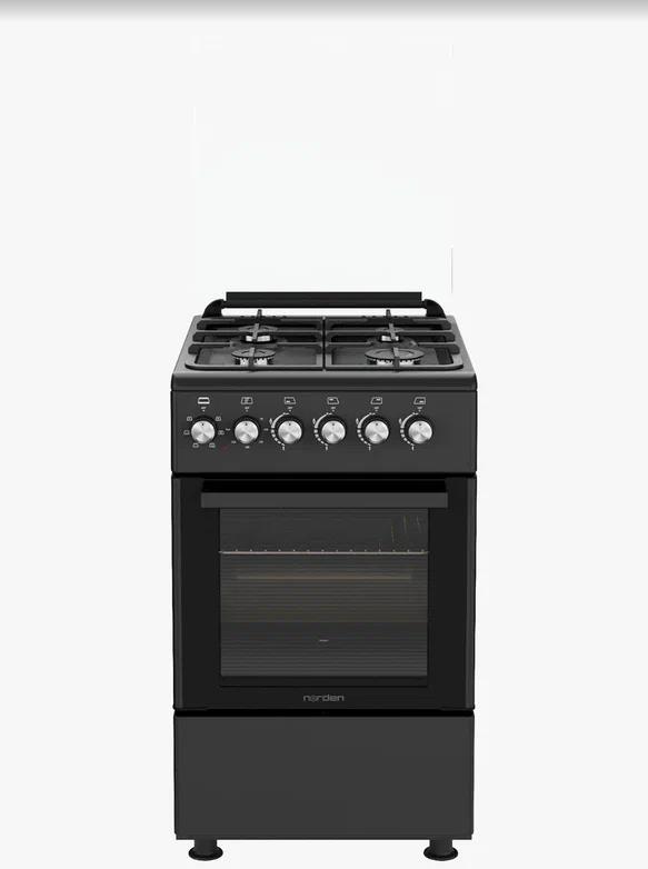 Комбинированная плита "Norden" FF5405GAZD Черный матовый