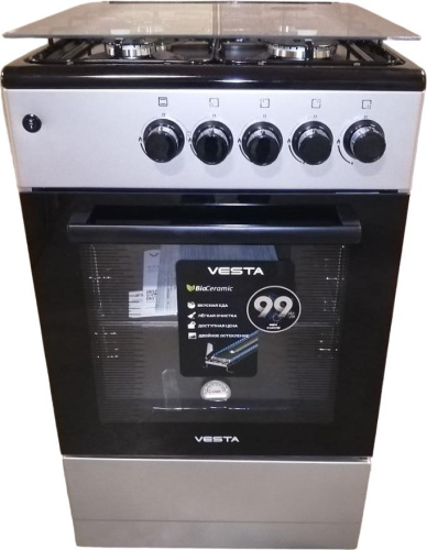 Газовая плита "Vesta" Bergamo VGG5010-G с Гк дух Серый Ex