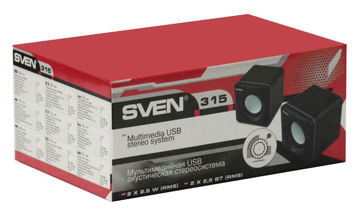 Акустика "Sven" 310 black (1W*2 RMS)