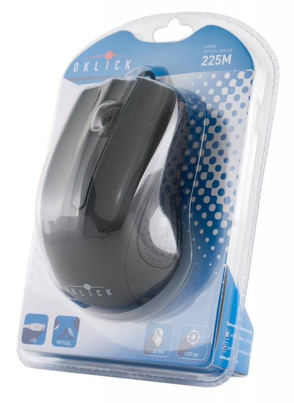 Мышь "Oklick" 225M black опт. USB