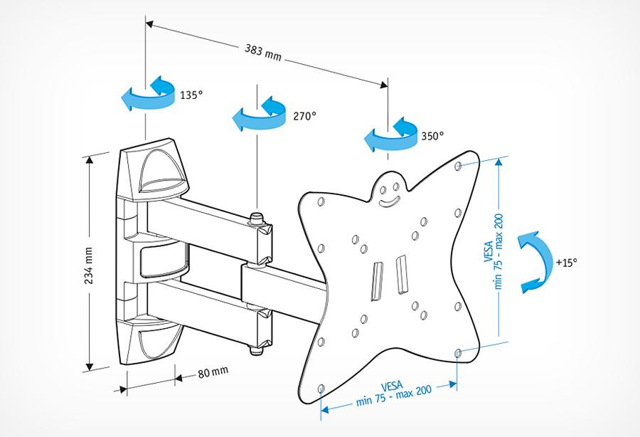 Кронштейн "Holder" LCDS-5036 (металлик)