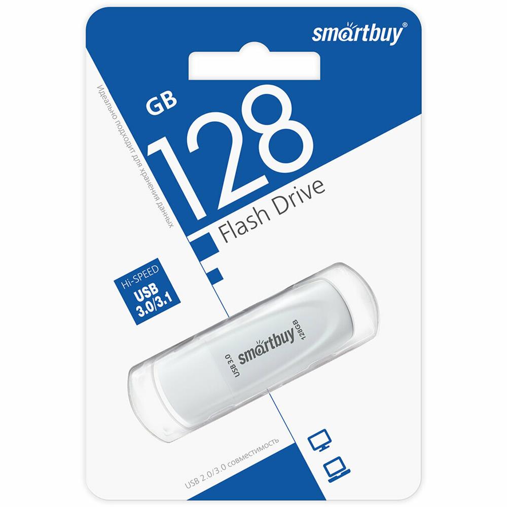 Флеш-диск "Smartbuy" (SB128GB3SCW) UFD 3.0/3.1 128GB Scout White