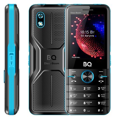 Телефон мобильный "BQ" 2842 Disco Boom Black+Blue