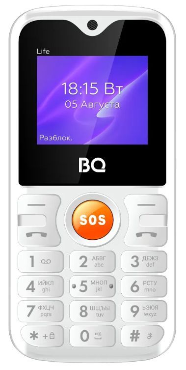 Телефон мобильный "BQ" 1853 Life White