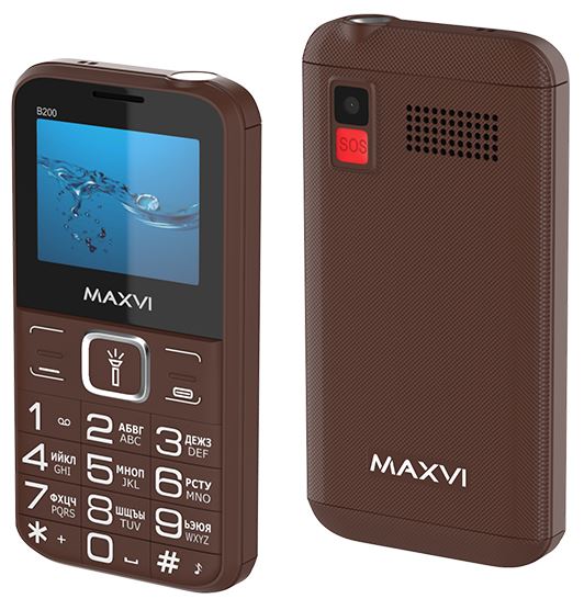 Телефон мобильный "Maxvi" B200 Brown