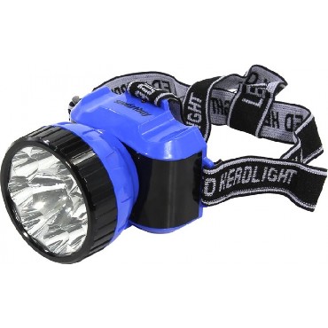 Фонарь "Smartbuy" SBF-26-B аккумуляторный налобный фонарь 12 LED синий