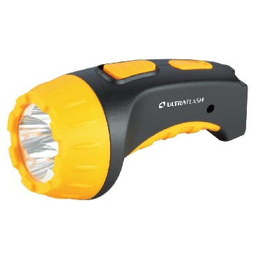 Фонарь "Ultraflash" LED3804 Аккумуляторный черный/желтый
