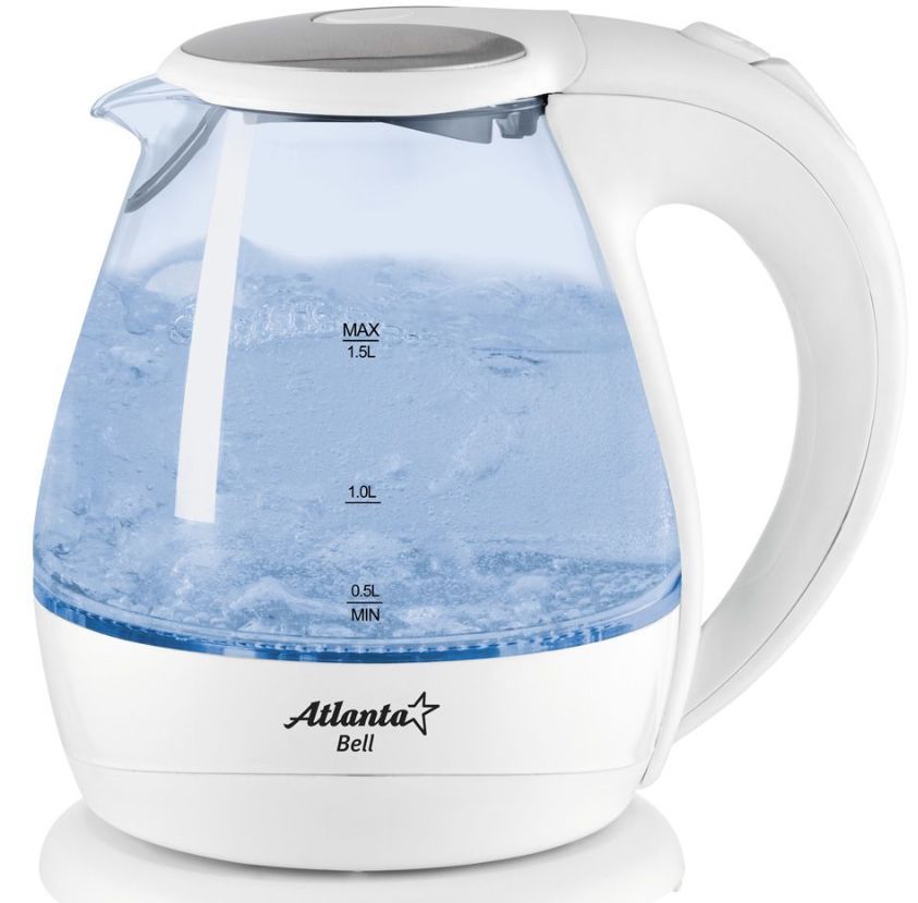 Чайник "Atlanta" ATH-2460 стекло белый