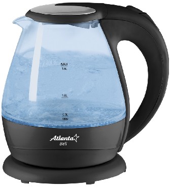 Чайник "Atlanta" ATH-2460 стекло черный