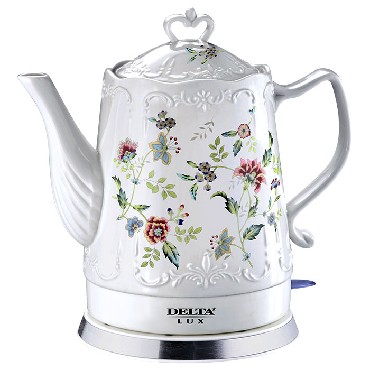 Чайник "Delta" LUX DL-1239 фарфор цветы