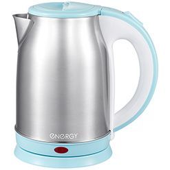 Чайник "Energy" E-202 нержавейка бело-голубой