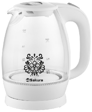 Чайник "Sakura" SA-2715W стекло