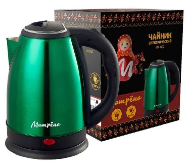 Чайник "Матрена" MA-002 1,8 л стальной зеленый