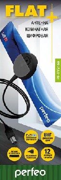 Антенна "PERFEO" FLAT+ (BAS-5111) PF_4503 DVB-T2 активная, встр. усилитель